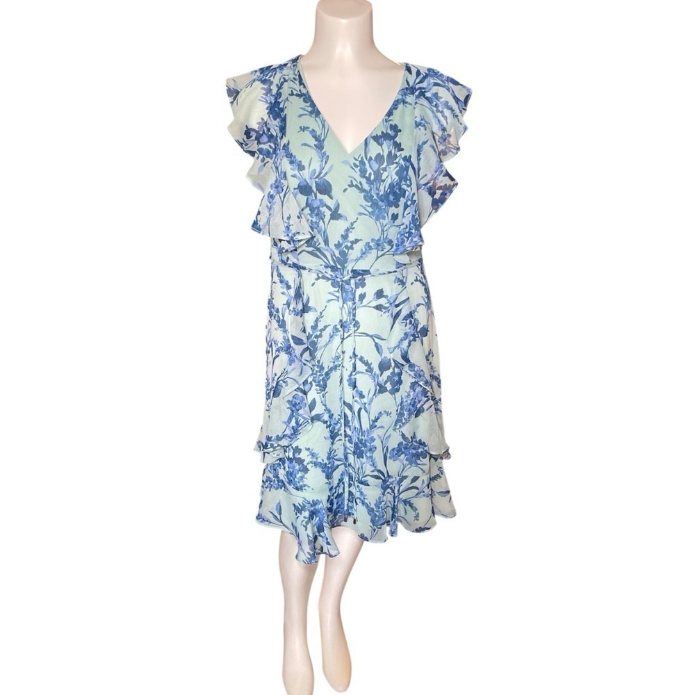Tommy Hilfiger Ruffle Flutter Sleeve Dress sz 12